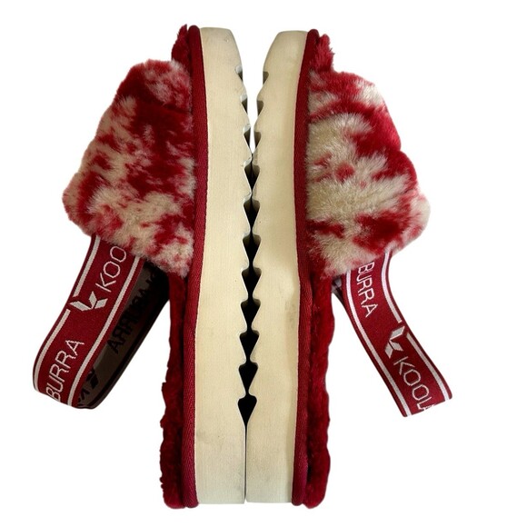 Koolaburra by UGG  Fuzz'n Faux Fur Slide Slipper  Red Tie Dye Womens Sz 7 - Picture 10 of 15